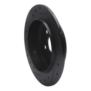 Chrysler CIRRUS Brake Rotor (1) - Rear Right - R1 Concepts - Drilled & Slotted - Black - `95-`07